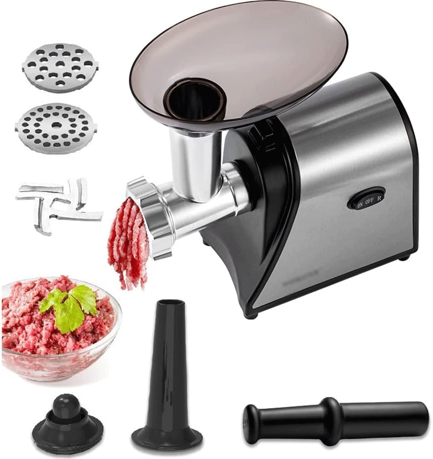 Comcerical Multifunction Meat Grinder 3 Grind Plates Stainless Steel Sussage Stuffer IncludeKits(D,Au)