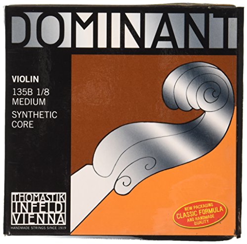Thomastik-Infeld 135B.18 Dominant Violin Strings, Complete Set, 135B, 1/8 Size, With Chrome Steel Ball End E String