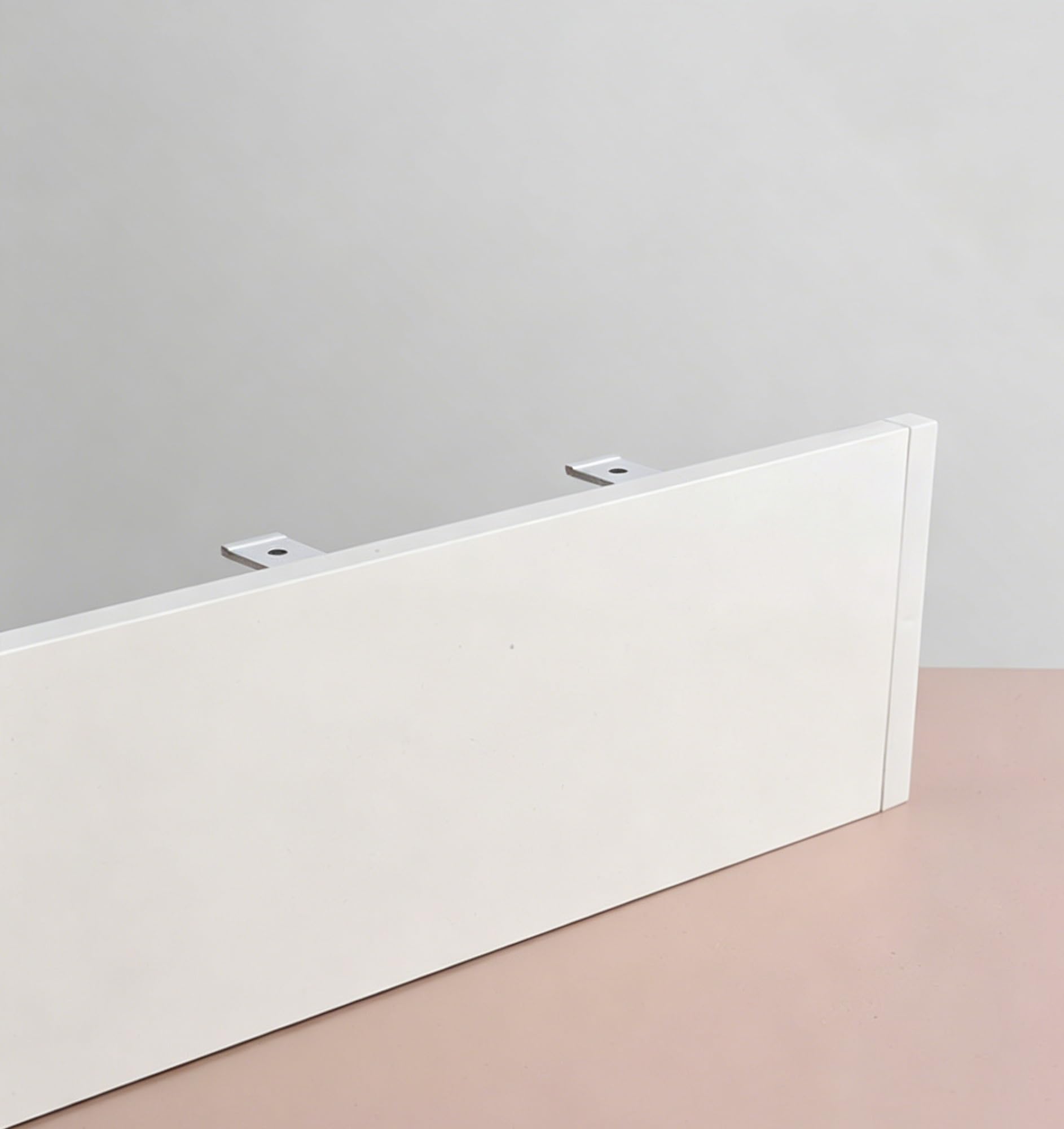 WFXXZL Curtain Rod Cover Box Frame for Living Room Bedroom Room Divider, Curtain Pelmet Box Without Tracks Blackout Curtain Pelmet Panel(White-Wall,260cm/8.5ft)