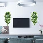 BLEUM CADE Fake Hanging Plants, 2pcs Artificial Hanging Plant, Faux Pothos Vines Hanging Plant Greenery for Wall Home Living Room Indoor Outdoor Decor (No Baskets) - Image 5