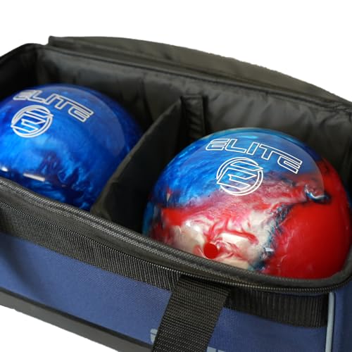 ELITE Basic Double Roller Bowling Ball Bag With Wheels | Stylish Graffiti-Style Design | Durable Bowling Bags With Ample Storage | Yellow by ELITE - Image 8