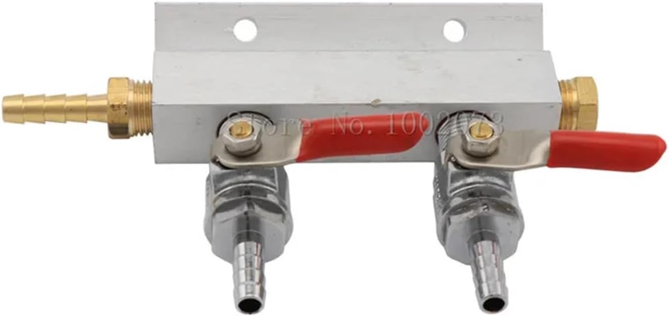 Home Brewing 2/3/4 Way CO2 Air Gas Distribution Manifold Splitter Check Valves 1/4" 7mm Barb Fittings Draft Beer Brew Kegerator Dispenser Brewing Accessories(4 Way)