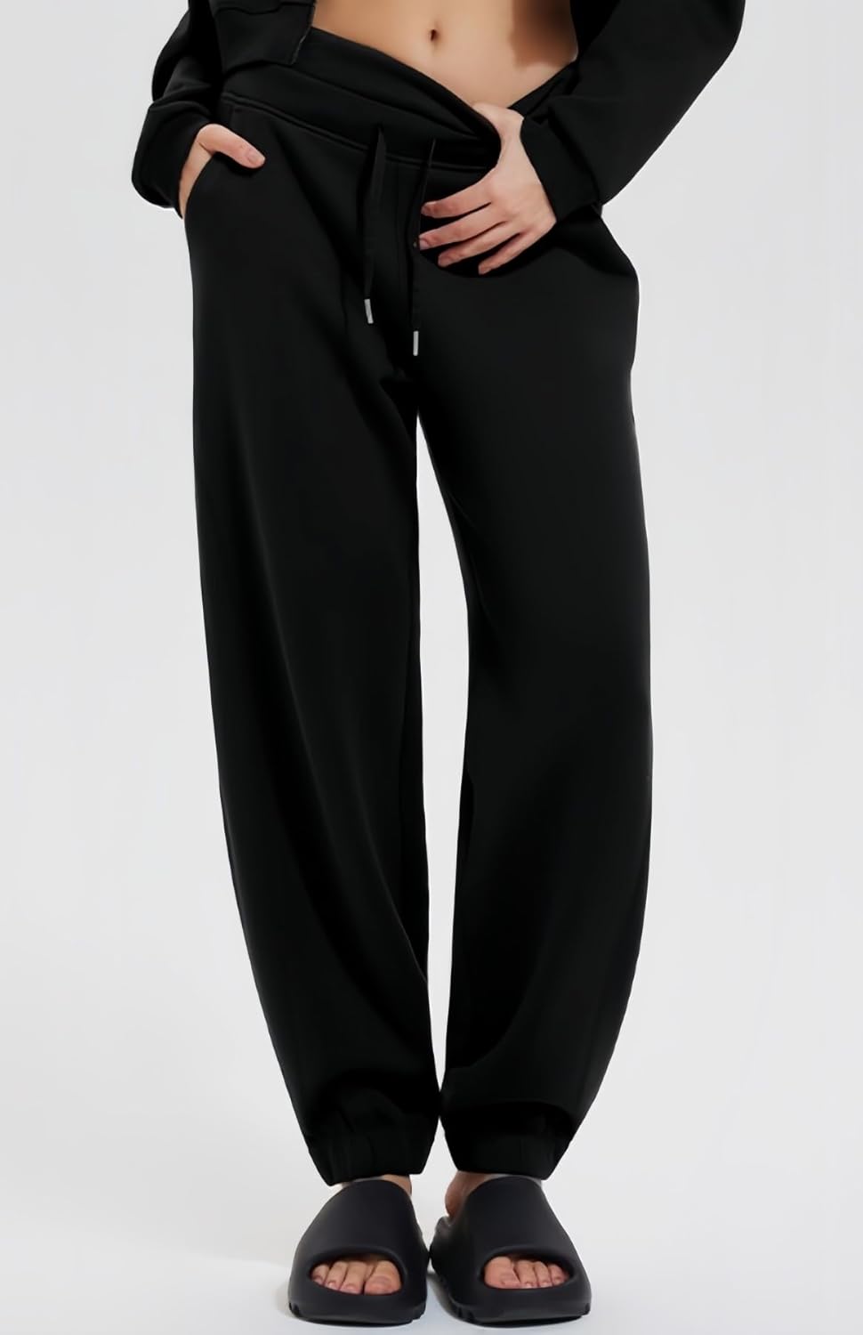 AFZ Women Baggy Sweatpants with Pockets Cotton Joggers Ankle Pants for Lounge Running Workout