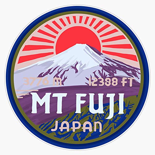 Mount Fuji, Japan Art Vinyl Decal Bumper Sticker 5"