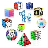 Vdealen Speed Cube Set, 11 Pack Puzzle Cube Bundle Fidget Ball 2x2 3x3 4x4 Pyraminx Megaminx Skewb...