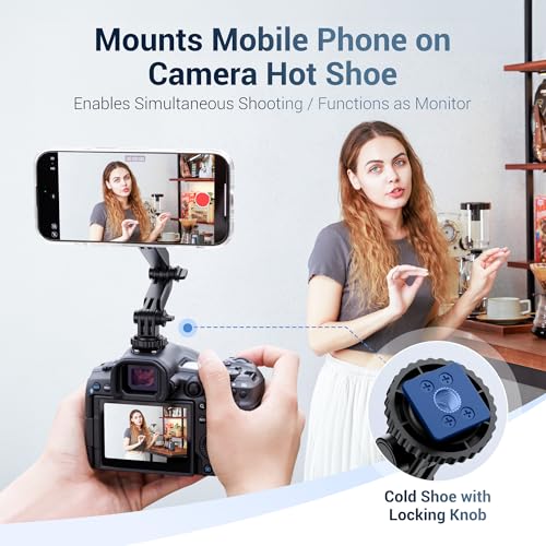 Image of JJC Magnetic Phone Camera Tripod Mount Adapter for Magsafe iPhone 17 16 15 | Magnet Cold Shoe Phone Holder with 1 /4 inch-20 Screw Hole for DSLR, Gopro Go Pro Hero DJI Osmo Action Photography Accessories