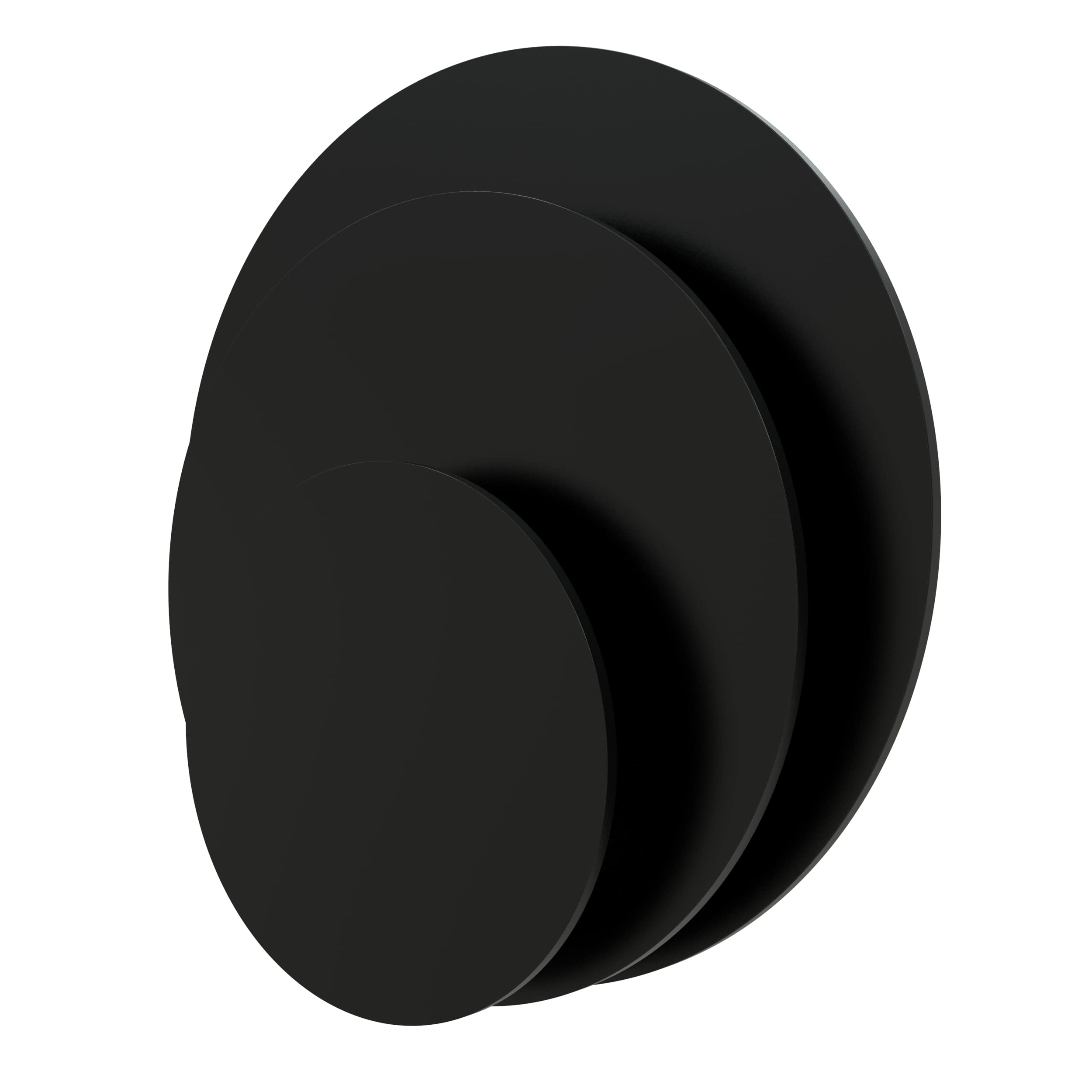AUPROTEC Piano del tavolo 28 mm, rotondo, Ø 700 mm, nero, pannello di legno rivestito in melamina, truciolato con bordo in ABS, scelta: 70 cm