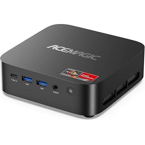 ACEMAGICIAN AMD Mini PC Ryzen 7730U, Mini Gaming PC 32GB DDR4 512GB SSD, Mini Computers Micro Desktop PC Support 4K Triple Display/WiFi6/BT5.2 for Gaming/Office/Home
