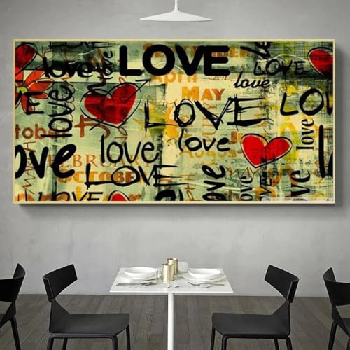 Lettres d'amour cœur affiches et impressions art mural image décorative