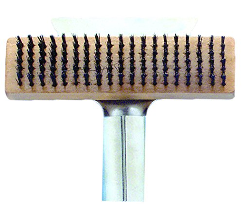 Premier 6 x 19 Row Wire Brush with Butcher Block Wood Handle & Metal Scraper, 619SC