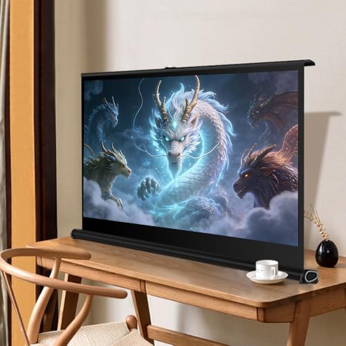 Pantalla retráctil manual de escritorio 50" 16:9 miniatura 2