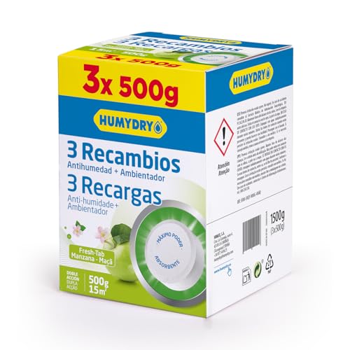 HUMYDRY Recambios Antihumedad Tab 3x500g Manzana