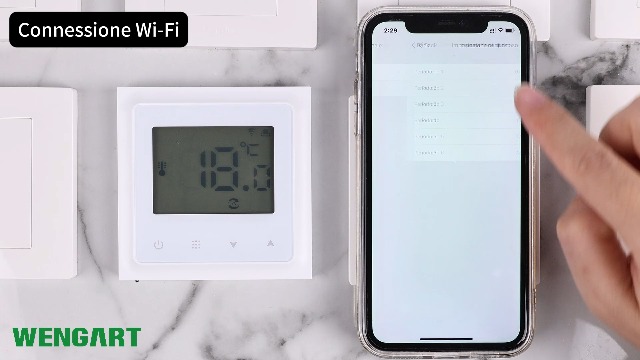 Termostato WiFi Aumotop Per Riscaldamento A Pavimento – 16A 3000W, Pannello ABS Ignifugo, Controllo Smart Con AI Learning, Risparmio Energetico 10%