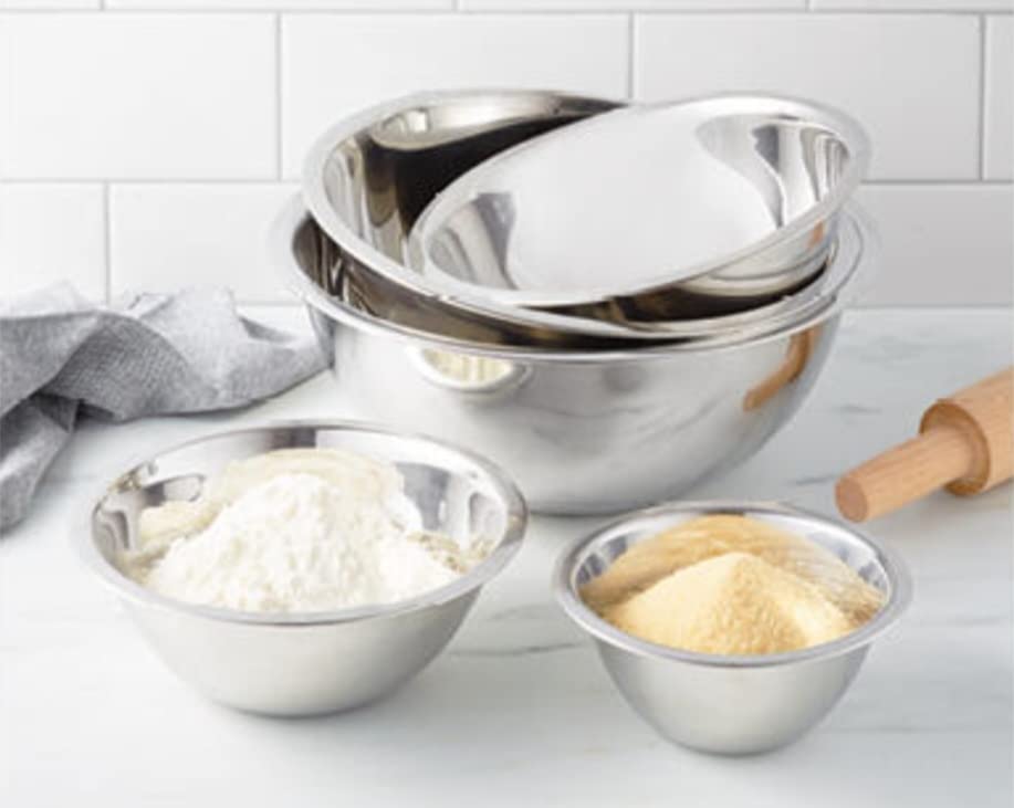 Bol à mélanger profond saladier acier inoxydable pour cuisson et marinade 28cm