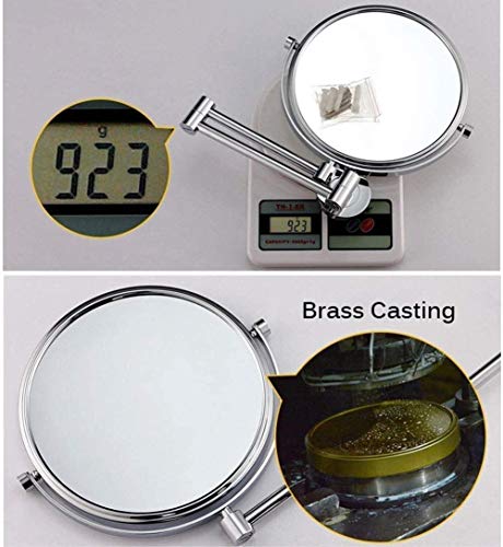 Miroir de rasage pivotant double face avec bras rétractable facile à installer - 7