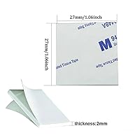 Vista 2 de 100 cintas de espuma de doble cara, cinta de montaje blanca resistente, cinta de espuma superadhesiva de 0.079 pulgadas de grosor, cinta adhesiva