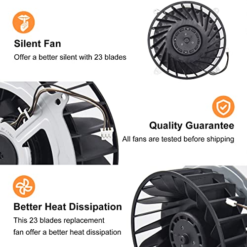 Image of New PS5 CPU Cooling Fan, Internal Cooler Fan Replacement for Sony PlayStation 5 PS5 Series 12V 2.15A 23 Blades