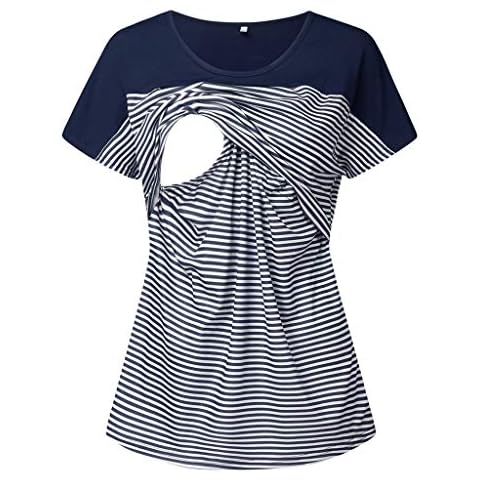 T-shirt court rayé maternité Generic Cover