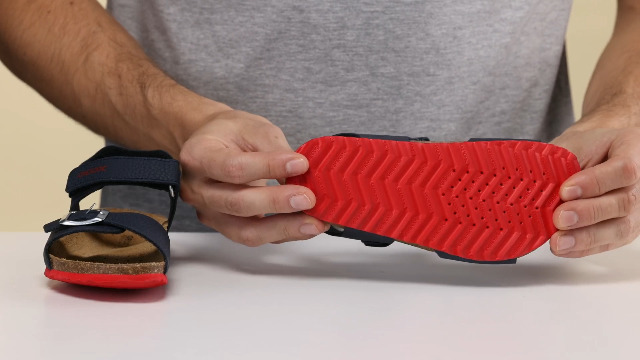 Sandalo Geox J Ghita Boy B - In Pelle Per Bambini E Ragazzi, Chiusura A Strappo, Suola In Gomma - Foto 3