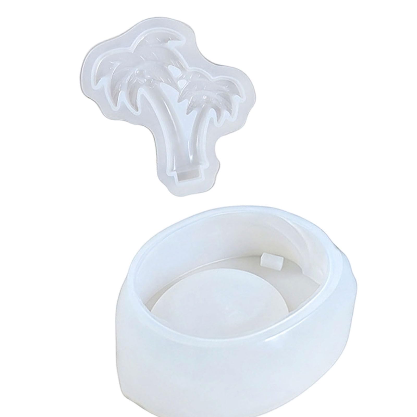TQUXNGA Flexible Silicone Coconut Palm Mold for Resin Holder and Decorative Container Succulents Planter Flexible Silicone Storage Jar Mold