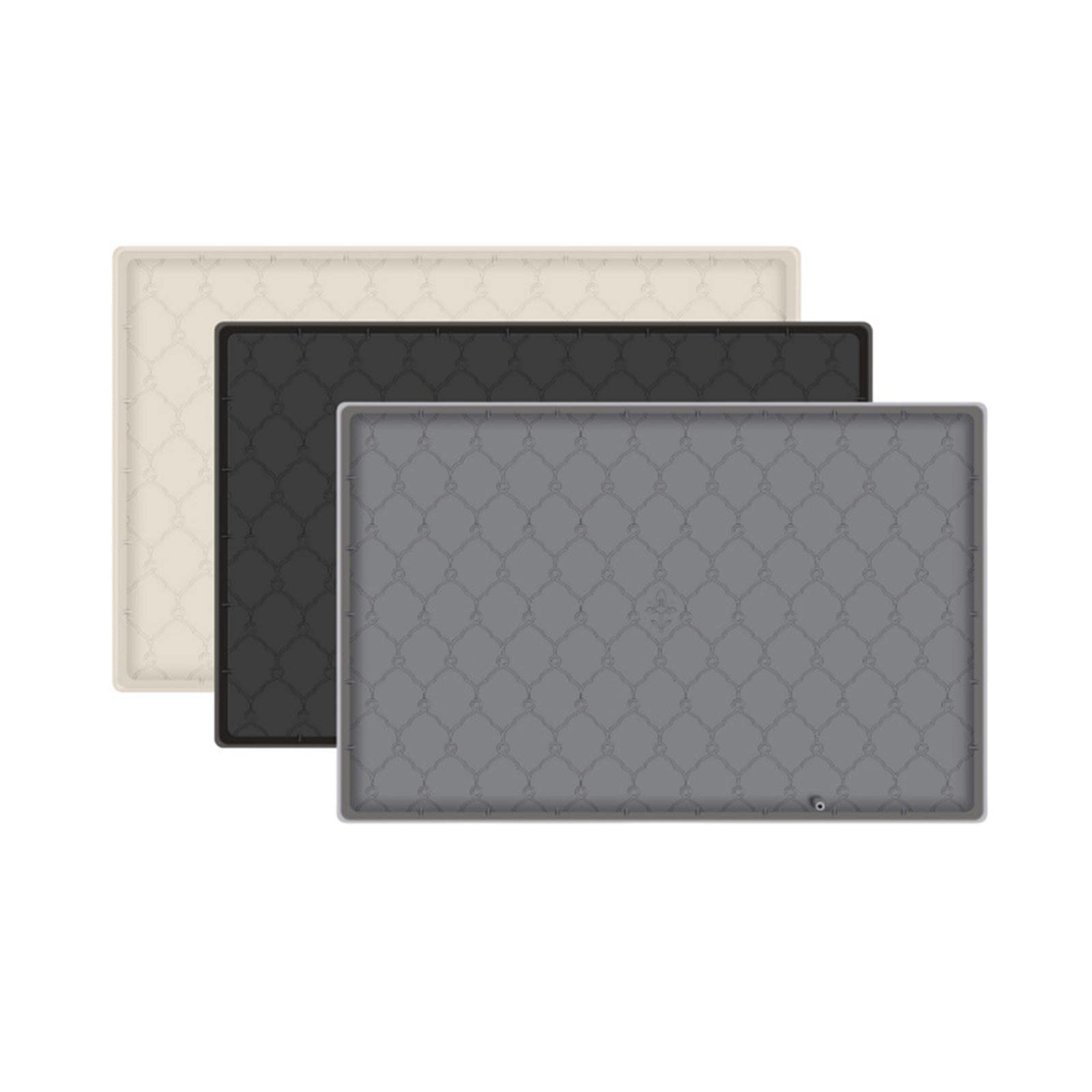 Waschbecken-Matte für Badezimmer, Waschbecken, flexibel, 91,4 x 55,9 cm, für Küchenschrank, Abtropfschale, für Lecks von Restaurant-Küchentheken, grau/64