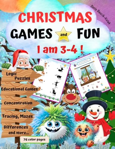 I am 3-4 ! Christmas-Brain Games and Fun Book Toddler. Holiday Learning Worksheets Preschool for Kids.: Earl Head Start-Activity Workbook Educational. ... Critical Thinking. Age 3-4 years old image 2