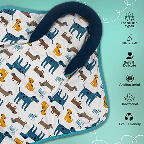 Image of BAYBEE Baby Swaddle Wrap for New Born | Adjustable Swaddle for New Born Baby | 100% Cotton Baby Wrapper Newborn Blanket for Sleep Sack 0-6 Months Babies (Dark Blue)