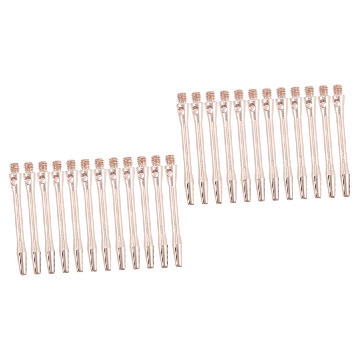 Mipcase 2sets Shafts Thread Rods 2ba Replacements for Steel Tip Lightweight Knurled Surface for Easy Control 12pcs*2