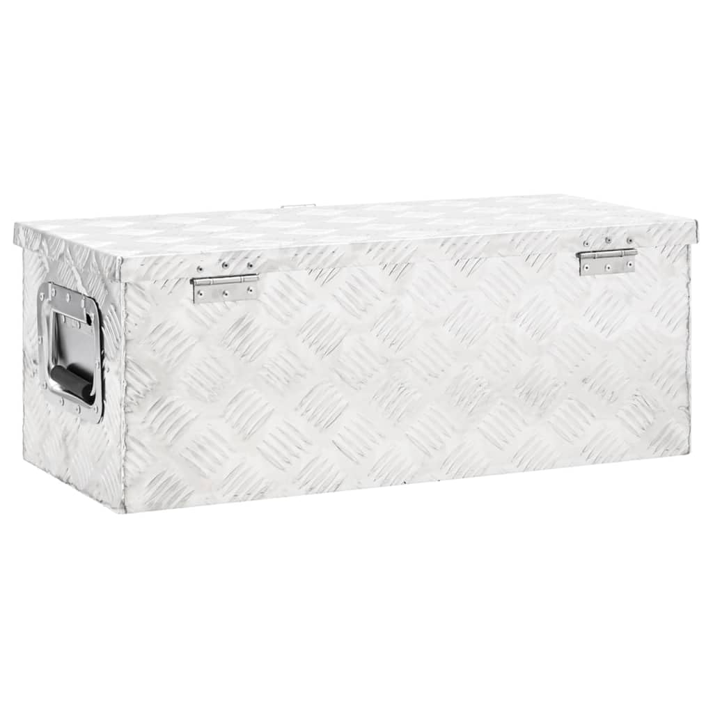 Genérico Caja de almacenaje de Aluminio Plateado 70x31x27 cm,Bricolaje,Accesorios de Bricolaje,Organización y Almacenamiento de Herramientas,Cajas de herramientas-152250