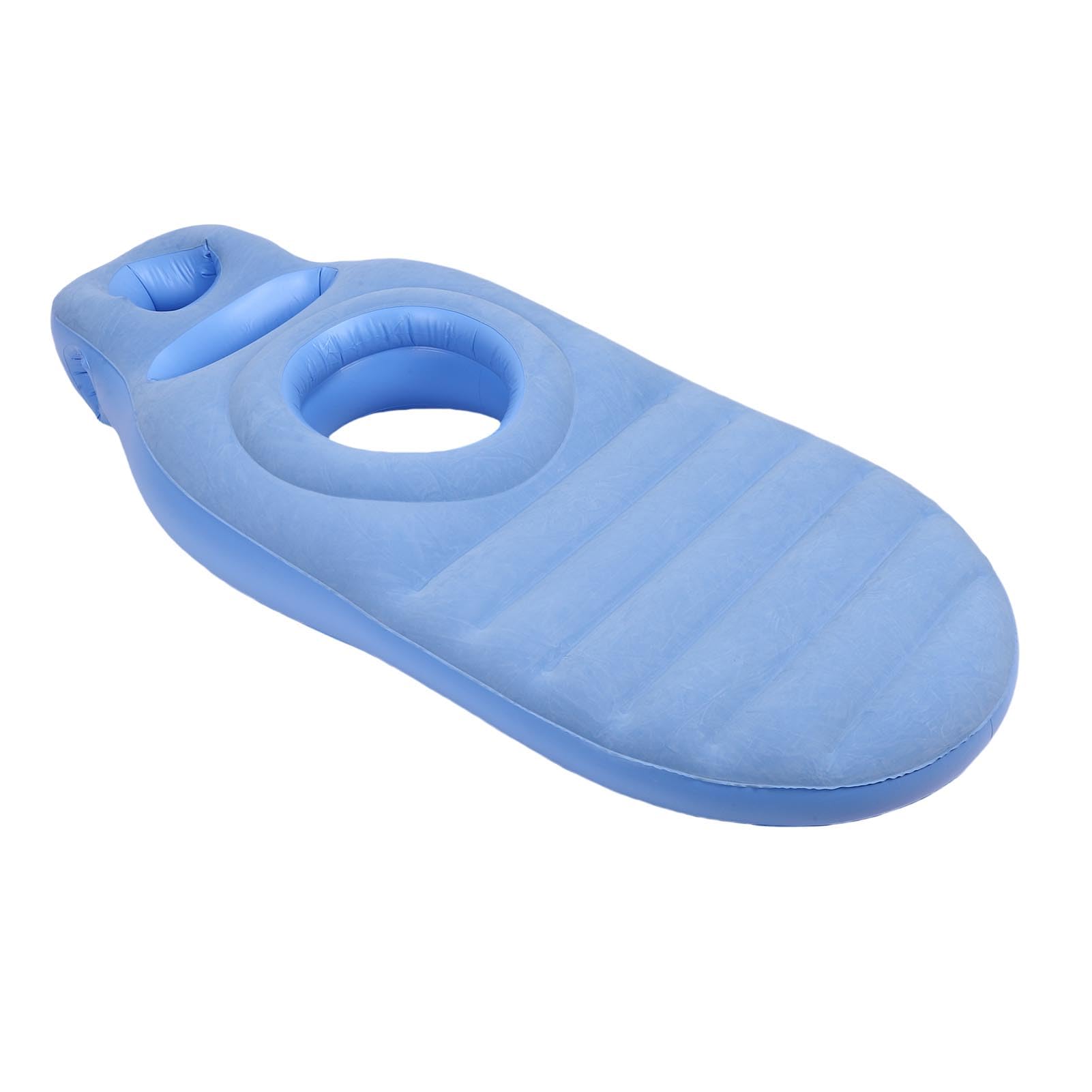 Almohada de Cuerpo Completo con Orificio para el Vientre, Almohada de Maternidad Inflable para Dormir, Flotador de Piscina, Soporte Ligero de PVC Gris