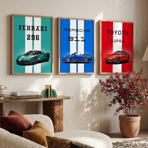 Image of kotart Big Sports Car Framed Posters Gift Items | Design 903 Beige | PaintingGXLBR903