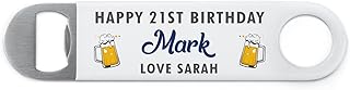 Happy 21st Birthday Bottle Opener Gifts For Son Grandson Nephew, 18th 30th 40th 50th Birthday Gifts Him Men, Personalised 21st Birthday Gifts For Boyfriend Uncle Cousin, ANY Age Bottle Opener