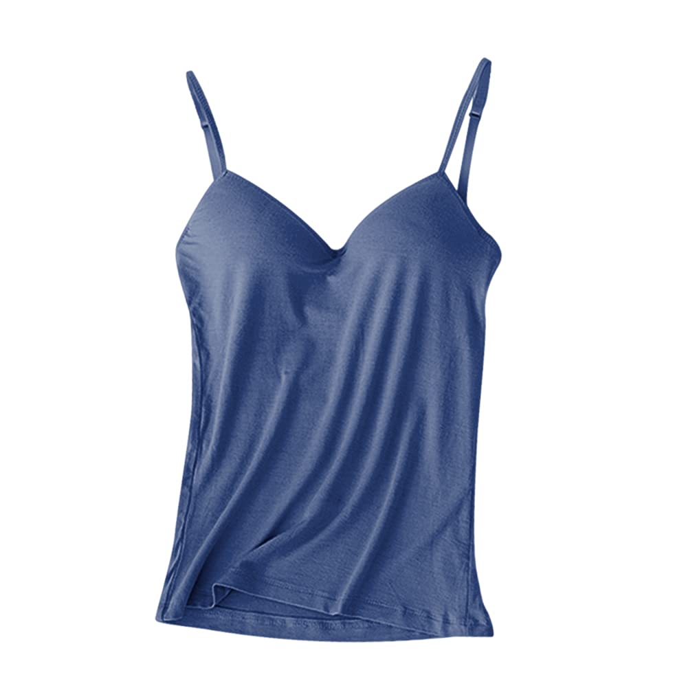 ALMAK ALMAK Sujetador de Estante de algodón, Camisolas, Tirantes Finos Ajustables, Camisetas sin Mangas, Sujetador de Cuello Redondo para Mujeres y niñas, Ropa de Verano