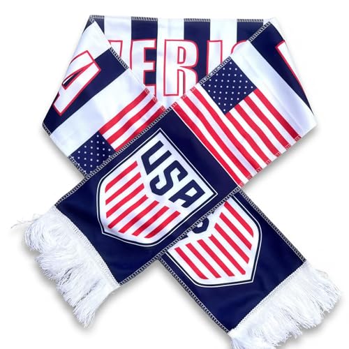 rosulasi - rosulasi World Cup USA Soccer Scarf of 2026 Double Sided American Flag Print World Cup Scarf Blue White Flannelette Shawl Can be as Gift Fashion Accessories for Men and Women