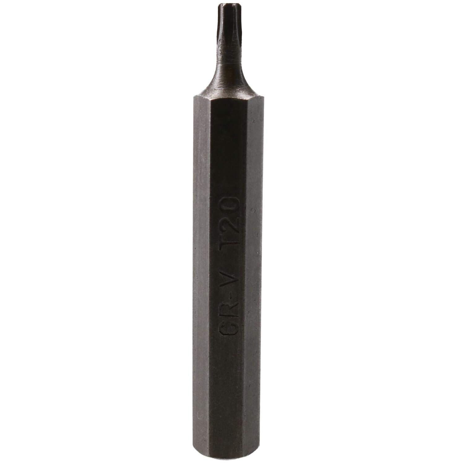 Ab Tools Men's T20 Torx Star Bit 75Mm Length 10Mm Shank Chrome Vanadium Hardened Tip Cr-V