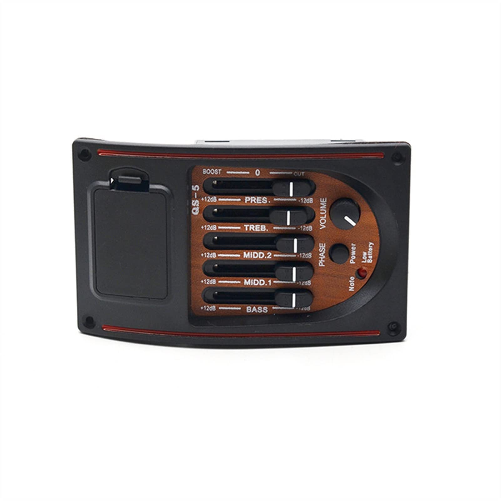 Pickup chitarra 12 Set 5 Band Acoustic Guitar Preamp 5-Band Eq. Tuner Pickup Tuner Pickup Piezo Per Chitarra Popolare Classica Pickup per chitarra (Color : With endpin cover)