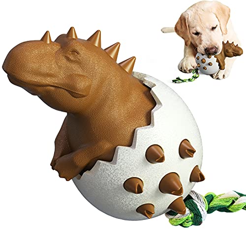 Juguetes masticables para perros para masticadores agresivos, juguete de cepillo de dientes de goma duradero para perros, juguete interactivo de dinosaurio para cachorros pequeños, medianos y grandes