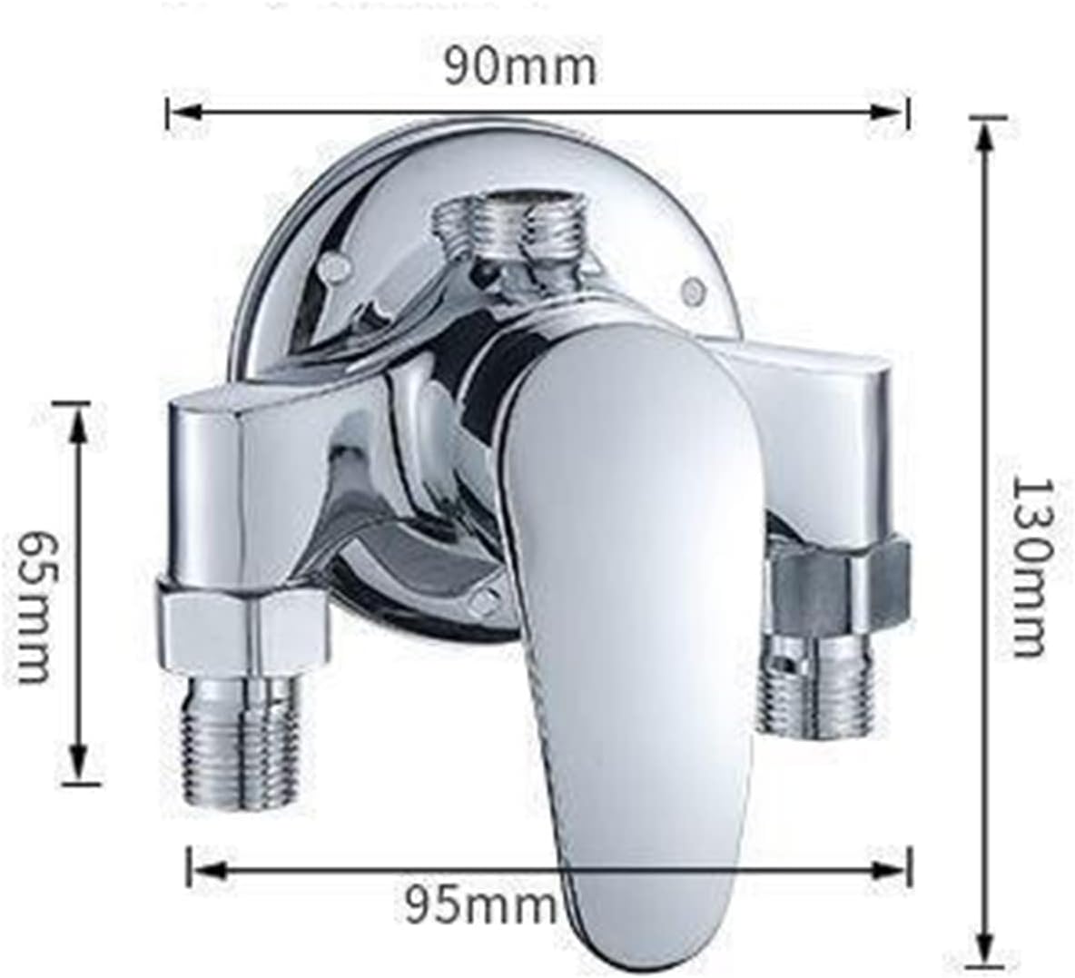 Shower Faucet Handle,Shower Faucet,3 Way Diverter Valve Shower,Shower Head Splitter,Shower arm Diverter,Shower Head Valve,Chrome B