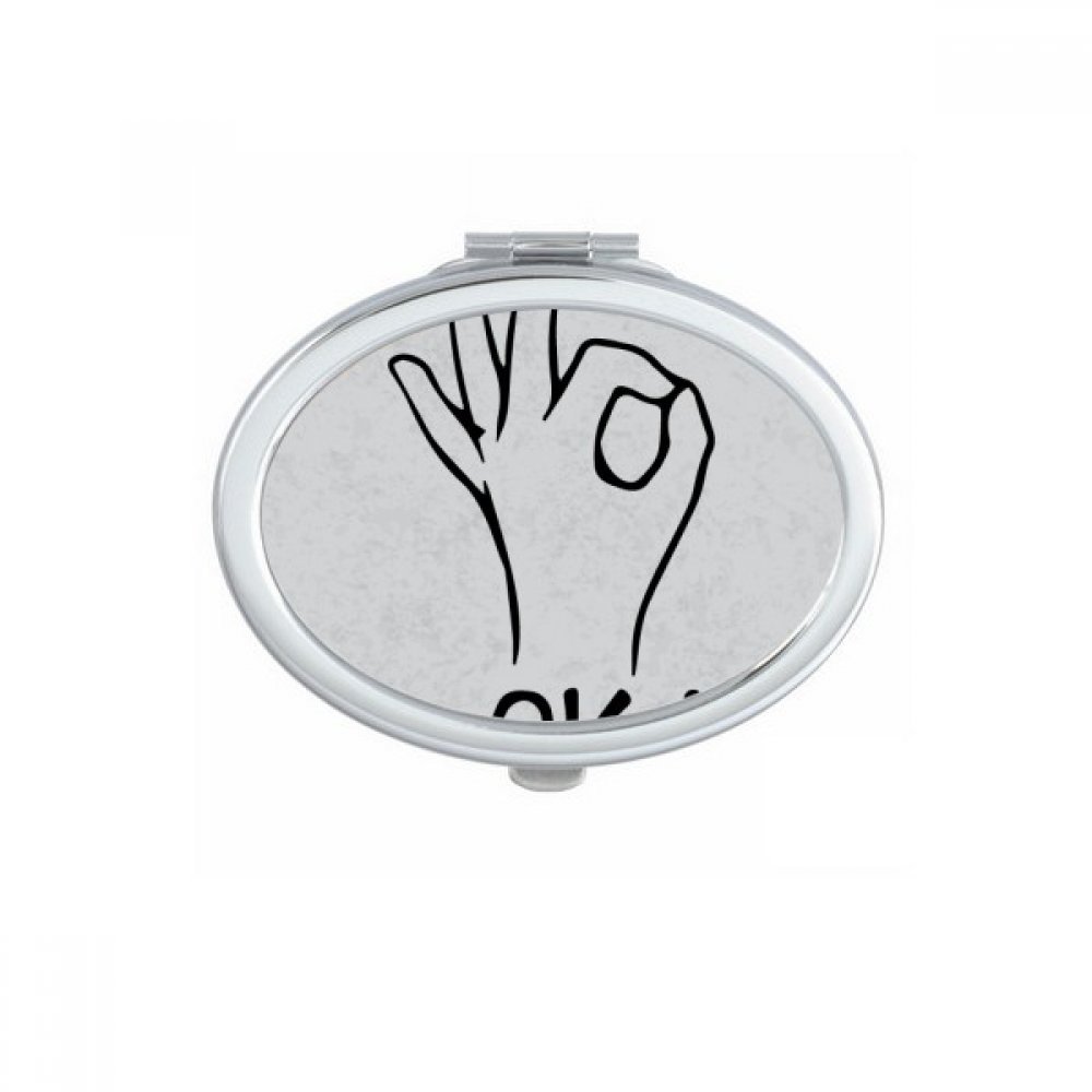 Miroir de maquillage portable ovale résistant pour retouches nettes