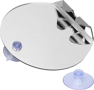 Hand Mirror, Round Fogless Shower Mirror with Suction, Anti Fog Wall Hanging Bathroom Shaving Mirror, Convenient for Shaving, Makeup, and Washing Your Face