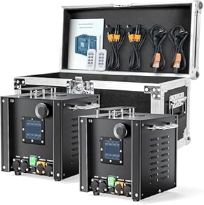 Fodexazy ZQ16030 Kaltfunkenmaschine 2er Set mit Flightcase