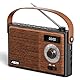 COLSUR Retro Radio mit Bluetooth Lautsprecher, Tragbarer Vintage Radio mit AM/FM Radios mit Batterie Wiederaufladbarer Lautsprecher mit Küchenradio Unterstützt USB/TF/AUX Funktion Geschenke für männer