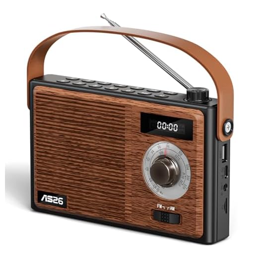 COLSUR Radio Vintage Altavoz Bluetooth Radio a Pilas Recargable, Radios Retro Portatil Pequeña Radios FM/Am, Altavoz Bluetooth con RadioFM, Soporte USB/TF/AUX para Cocina, Salón, Regalo Hombre Mujer