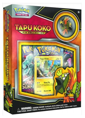 Pokemon Tcg Tapu Koko Pin Collection Card Game, 96 Months To 720 Months #TOP17