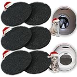 PurifyLogix 6 Pack Cat Litter Box Replacement Filters Compatible with Petmate Booda Dome Cat Litter Box – Activated Carbon Charcoal Filters to Absorb Odors and Control Damp for Keeping Fresh