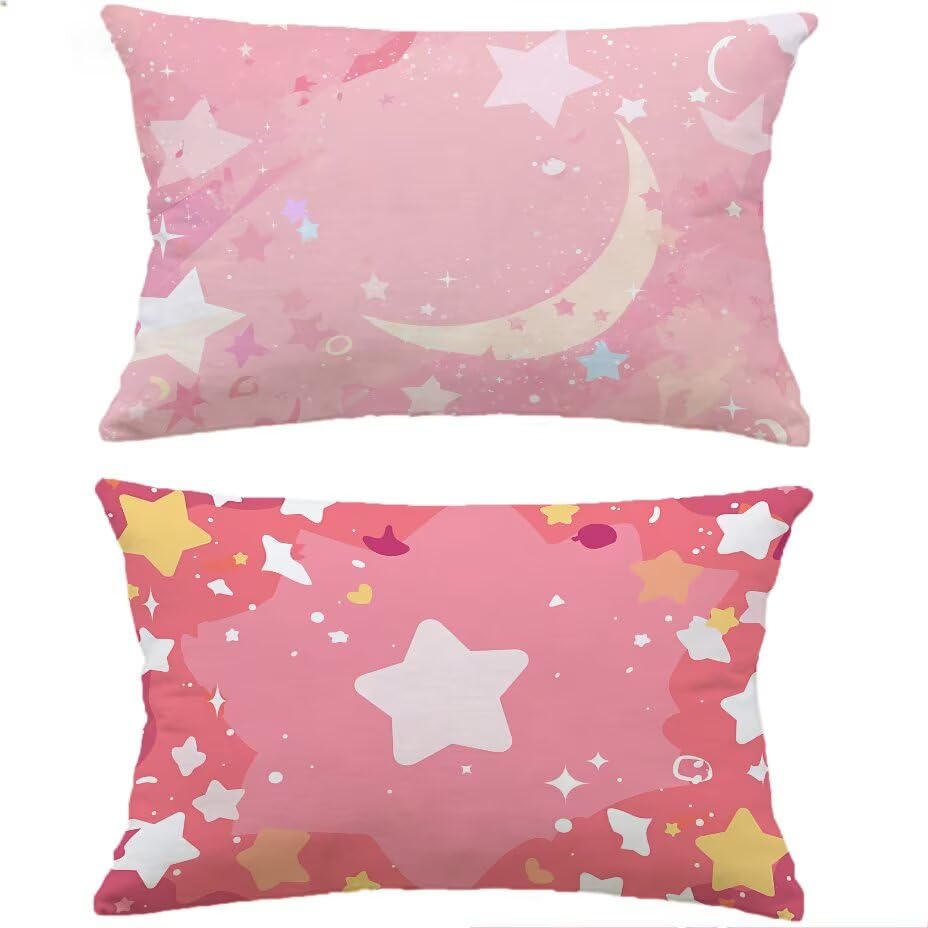 Housse de coussin de jardin texture lin rose haut de gamme 50x70 pour patio chic