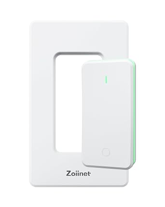 Zoiinet Wireless Lights SwitchRemote Only, No Wiring, Buckle Design & Removable, Muti Way Switch, No WiFi Needed, Programmable, Work with Receiver, Outlet & Light Socket
