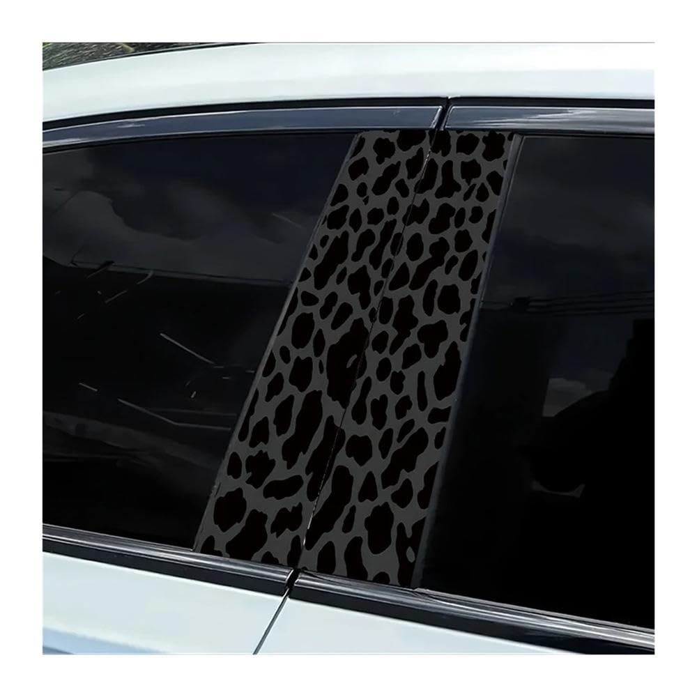 Autocollant pour colonne centrale de voiture masquant rayures motif léopard