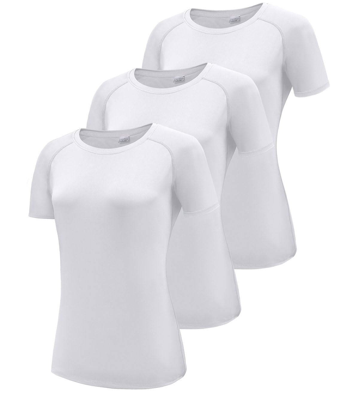 Boyzn 1, 3 or 5 Pack Women's Short/Long Sleeve T Shirts Quick Dry UPF 50+ Sun Protection Shirt Athletic Exercise Gym T-Shirts