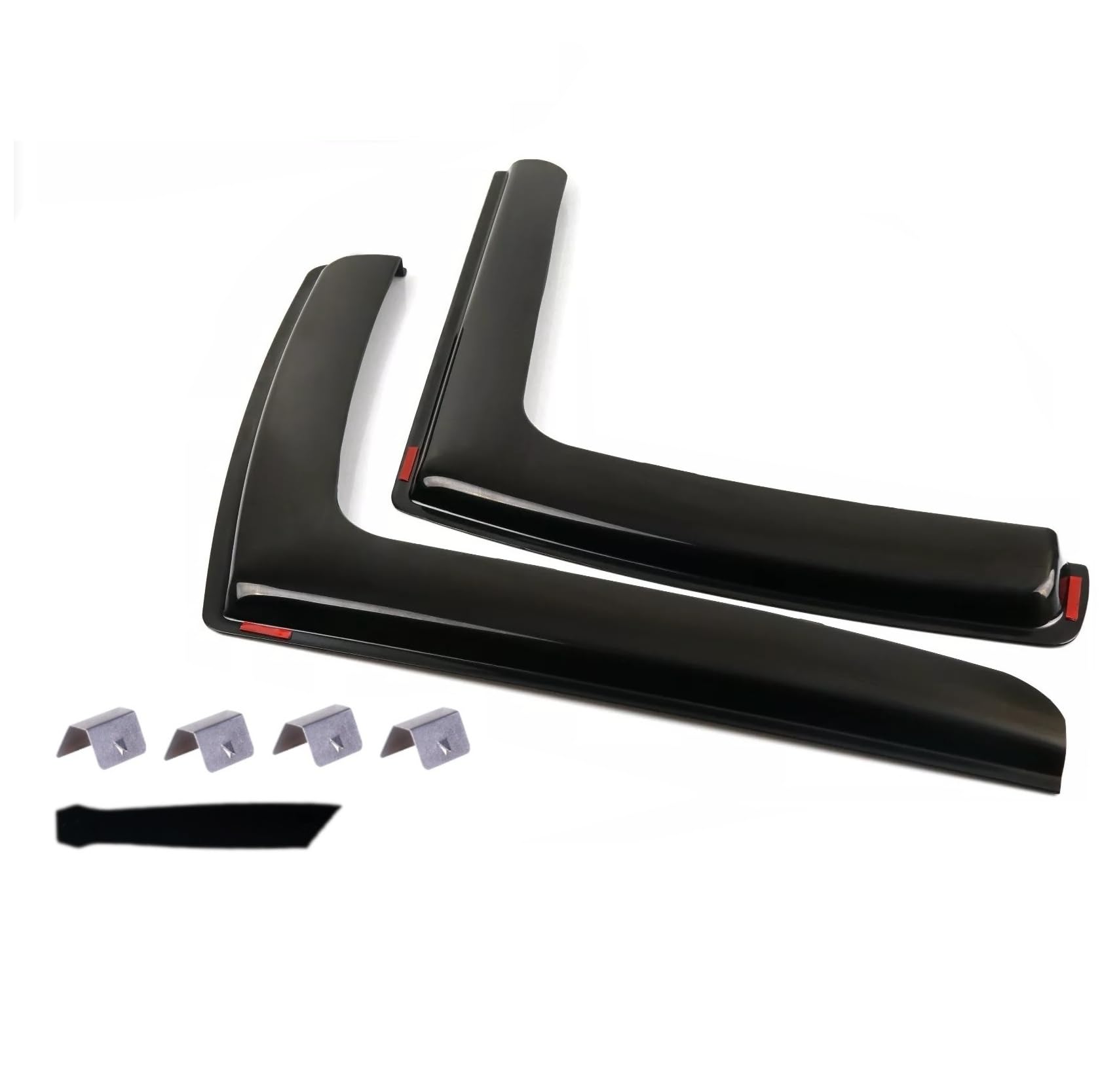 Kit 2 Deflettori Aria Nero Fumé Antivento per Finestrini Laterali Anteriori Compatibile con Mercedes-Benz Sprinter W906 VW Crafter 2006-2018